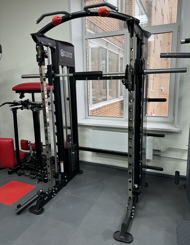 Силовой комплекс на базе Машины Смита StrongPeople MS80 Black